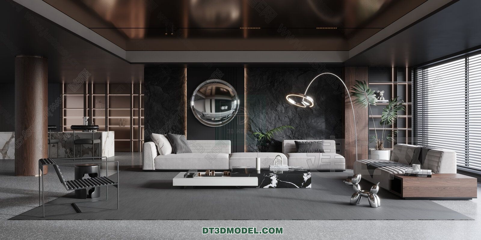 CORONA LIVING ROOM 3D MODELS – 011 - thumbnail 1