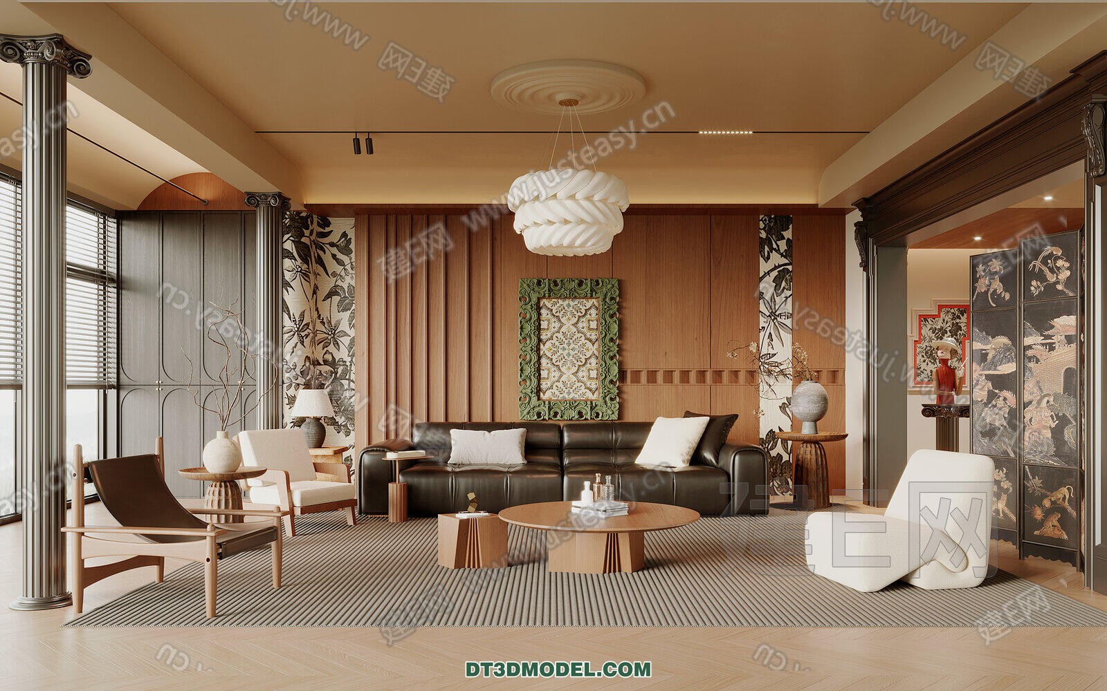 CORONA LIVING ROOM 3D MODELS – 013 - thumbnail 1