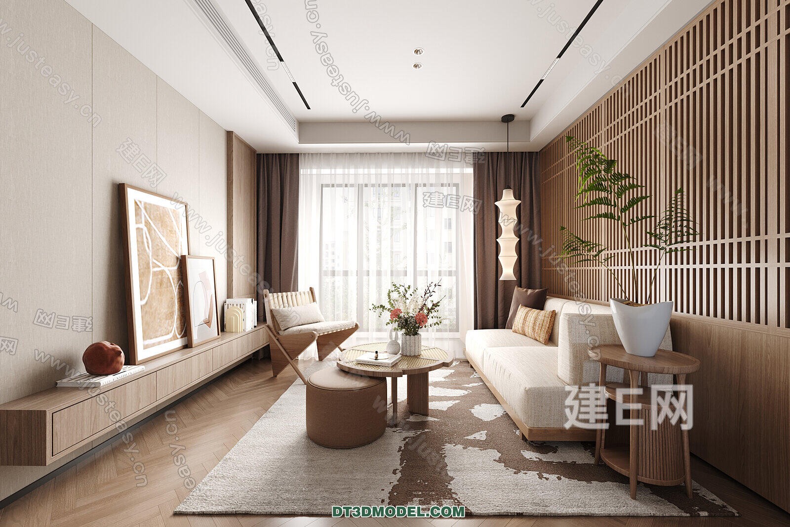 CORONA LIVING ROOM 3D MODELS – 014 - thumbnail 1