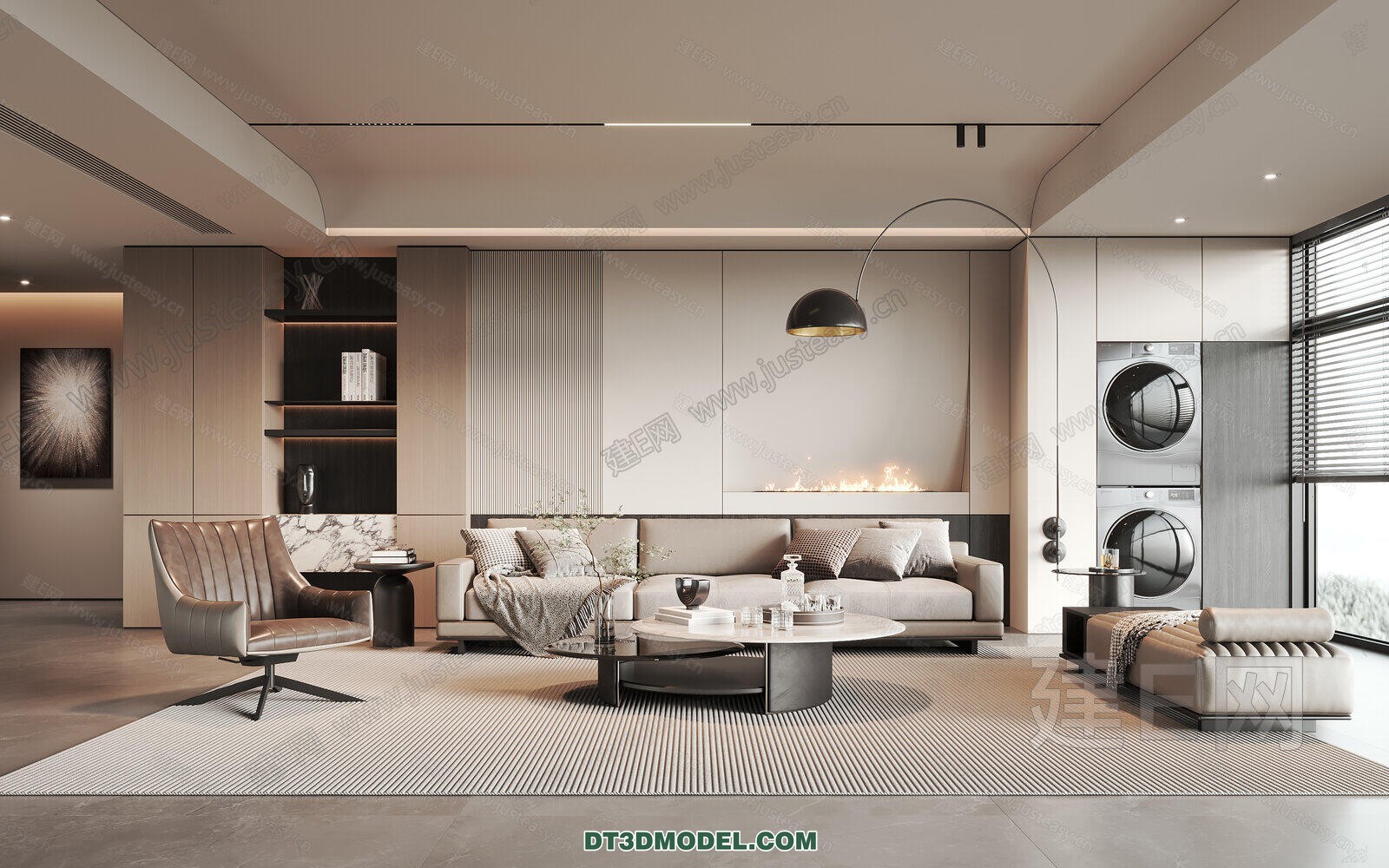 CORONA LIVING ROOM 3D MODELS – 017 - thumbnail 1