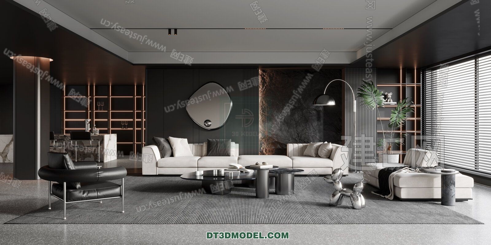 CORONA LIVING ROOM 3D MODELS – 018 - thumbnail 1