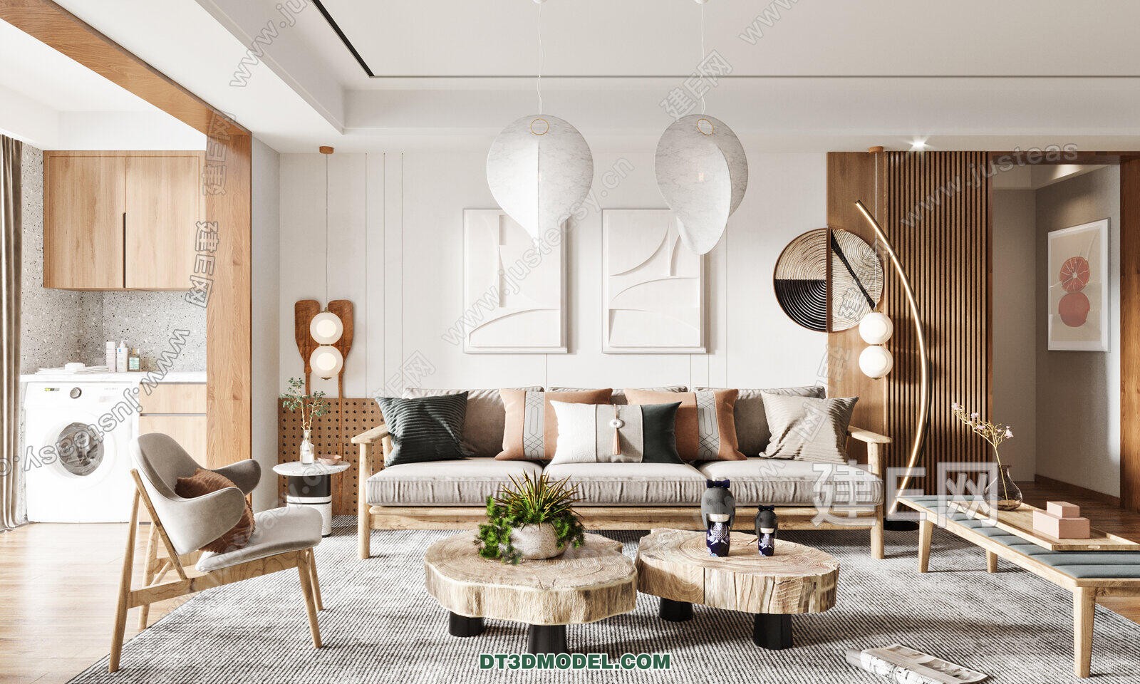 CORONA LIVING ROOM 3D MODELS – 019 - thumbnail 1