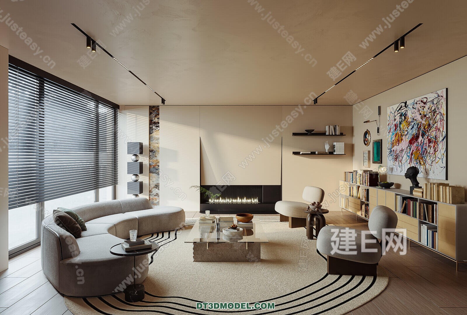 CORONA LIVING ROOM 3D MODELS – 021 - thumbnail 1