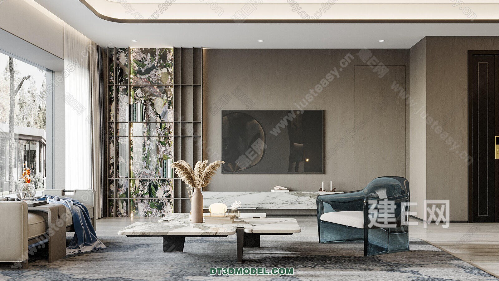 CORONA LIVING ROOM 3D MODELS – 031 - thumbnail 1