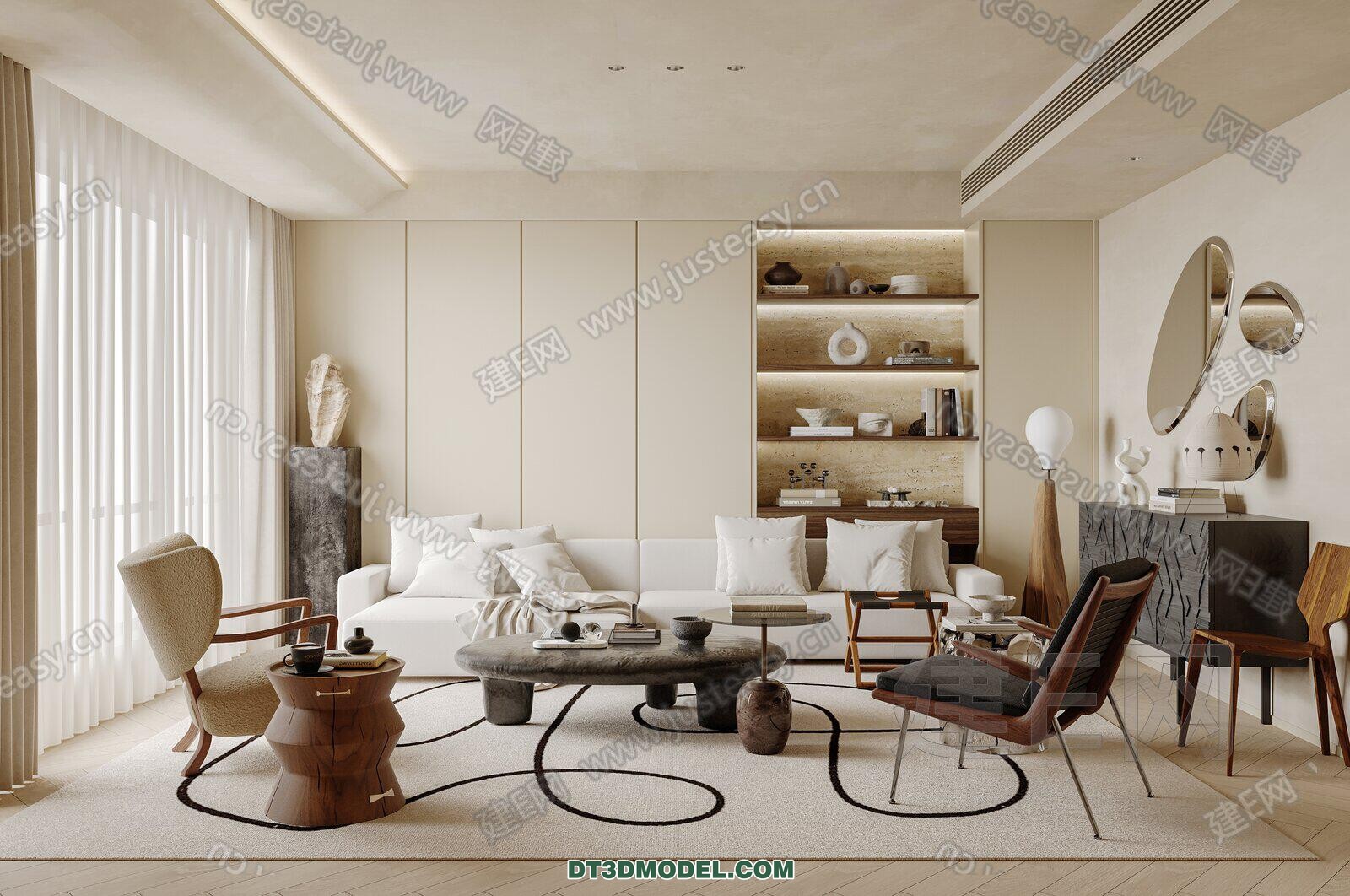 CORONA LIVING ROOM 3D MODELS – 041 - thumbnail 1