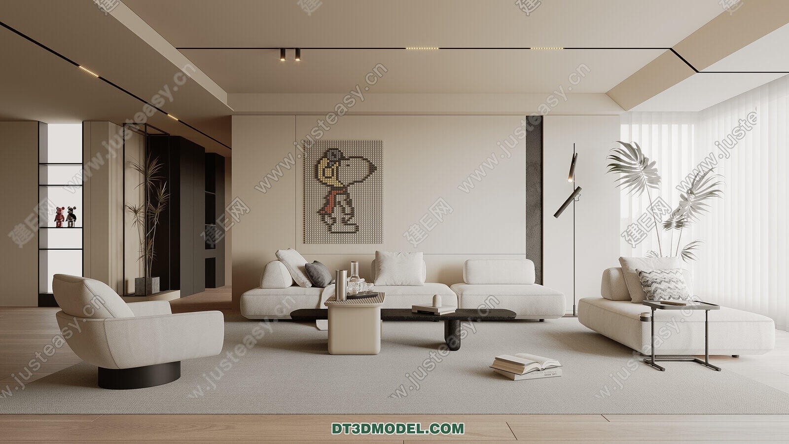 CORONA LIVING ROOM 3D MODELS – 043 - thumbnail 1