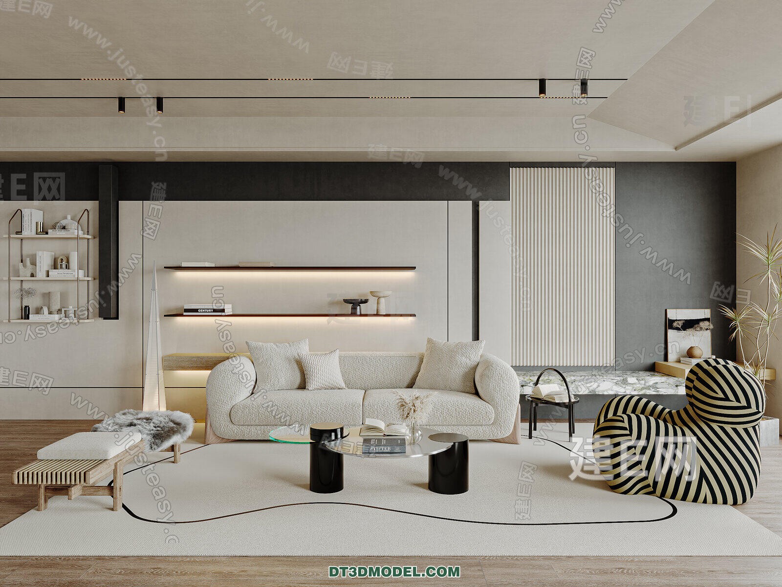 CORONA LIVING ROOM 3D MODELS – 046 - thumbnail 1