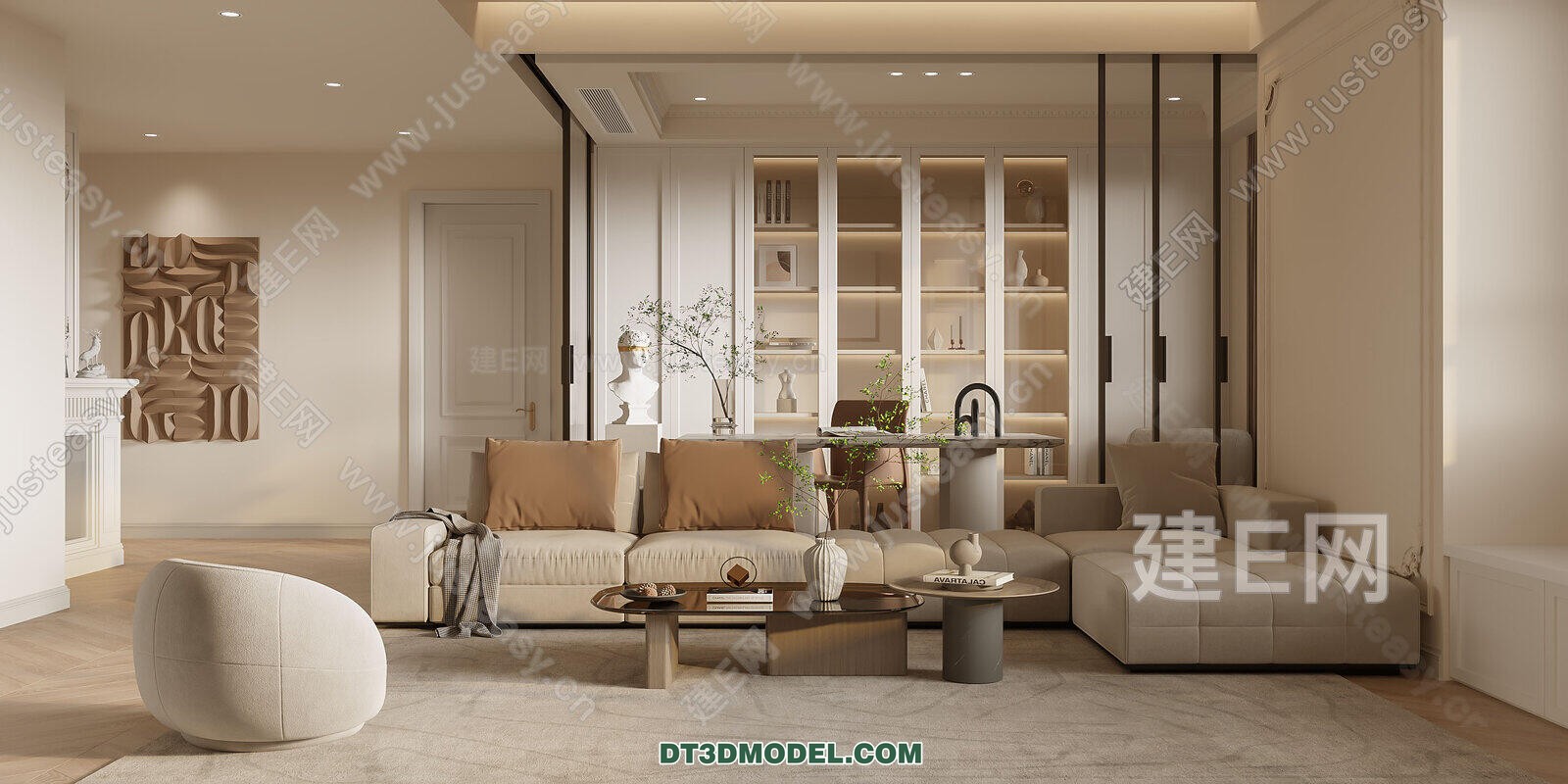 CORONA LIVING ROOM 3D MODELS – 048 - thumbnail 1