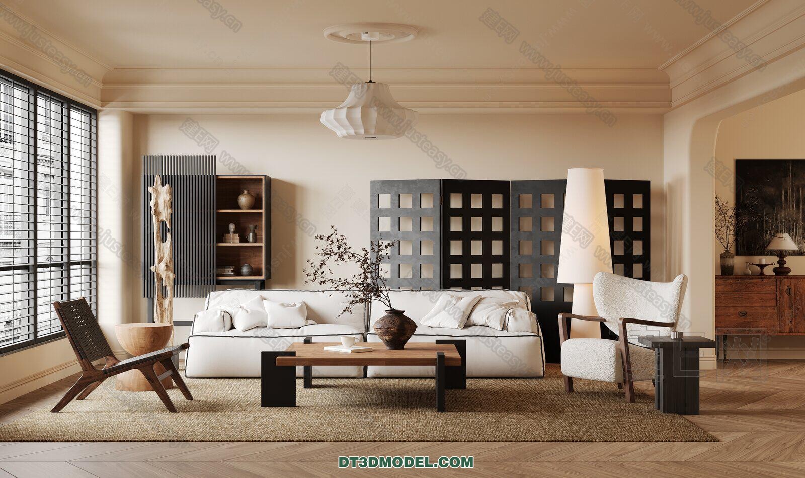 CORONA LIVING ROOM 3D MODELS – 052 - thumbnail 1