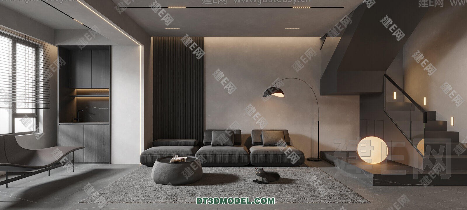 CORONA LIVING ROOM 3D MODELS – 054 - thumbnail 1