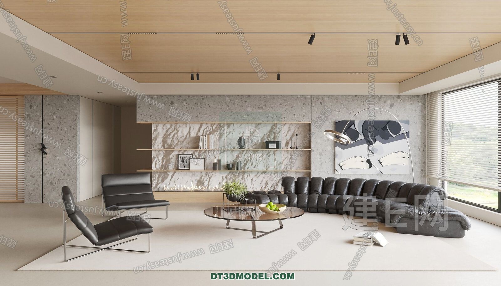 CORONA LIVING ROOM 3D MODELS – 056 - thumbnail 1