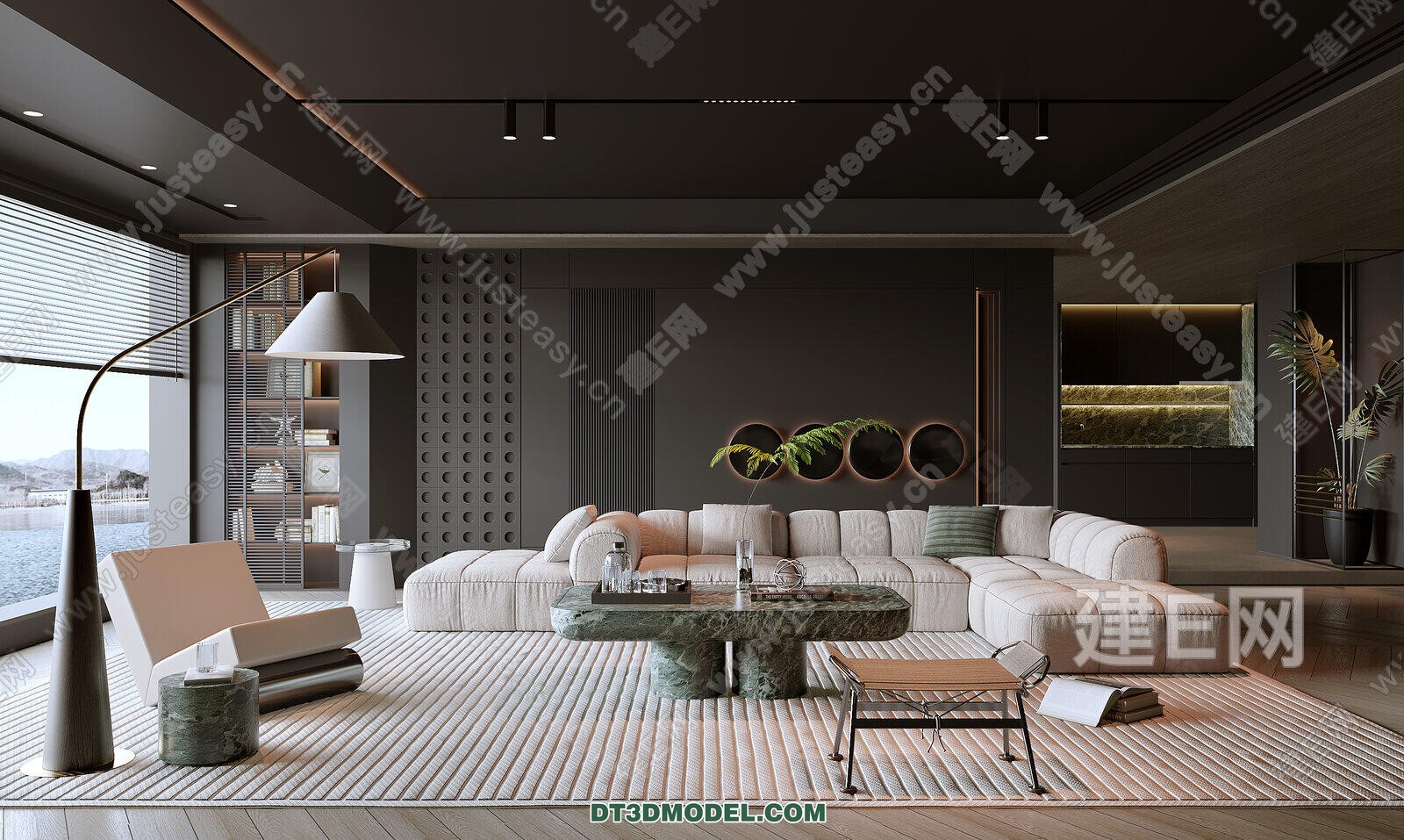 CORONA LIVING ROOM 3D MODELS – 062 - thumbnail 1