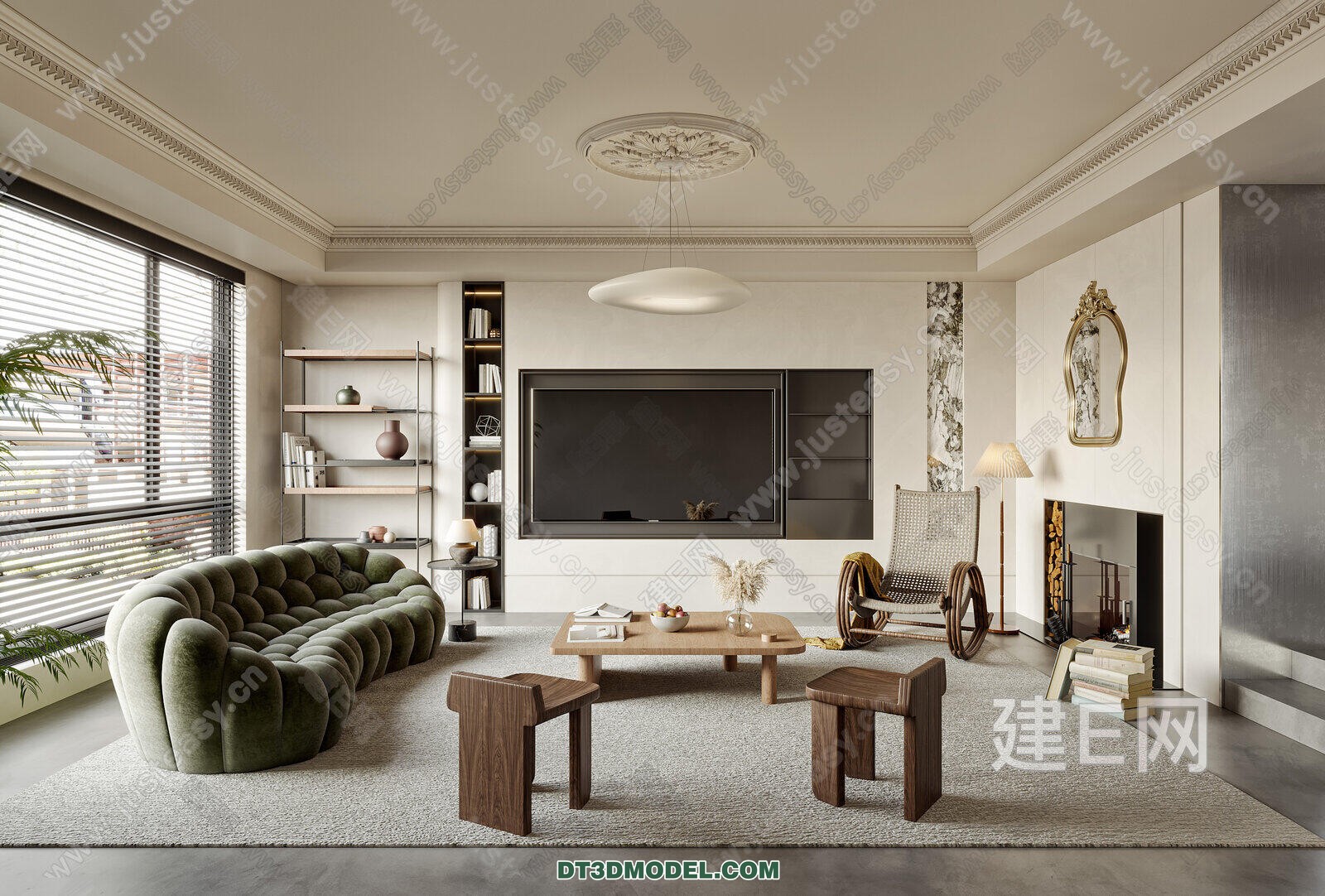 CORONA LIVING ROOM 3D MODELS – 063 - thumbnail 1