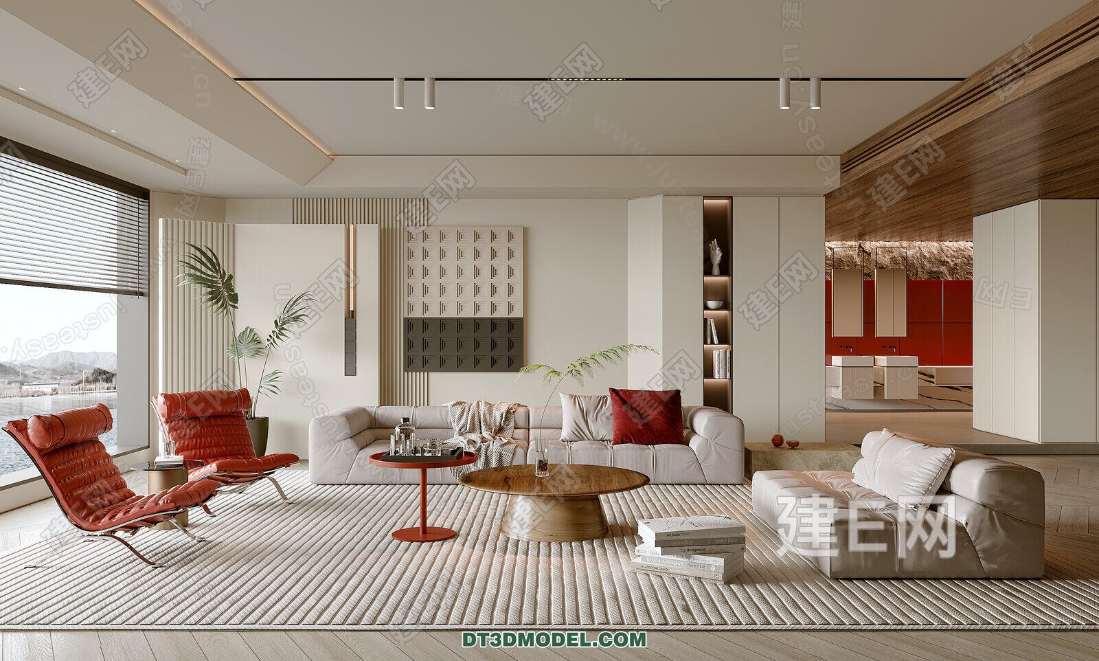 CORONA LIVING ROOM 3D MODELS – 066 - thumbnail 1