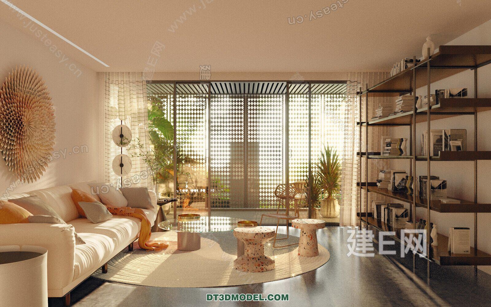 CORONA LIVING ROOM 3D MODELS – 072 - thumbnail 1