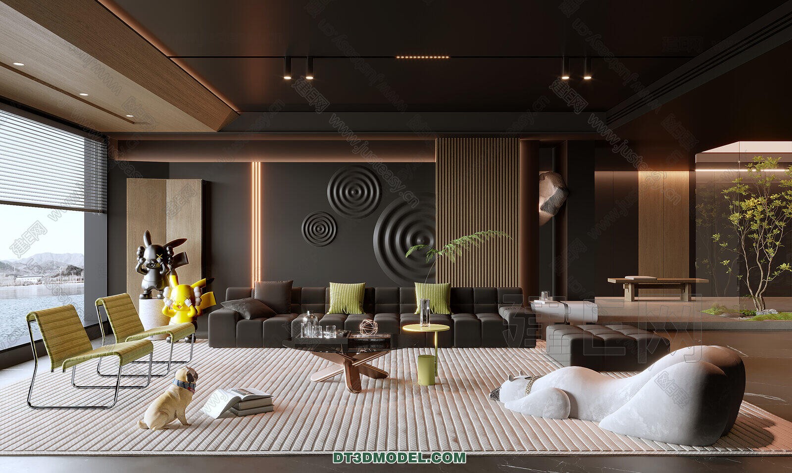 CORONA LIVING ROOM 3D MODELS – 075 - thumbnail 1