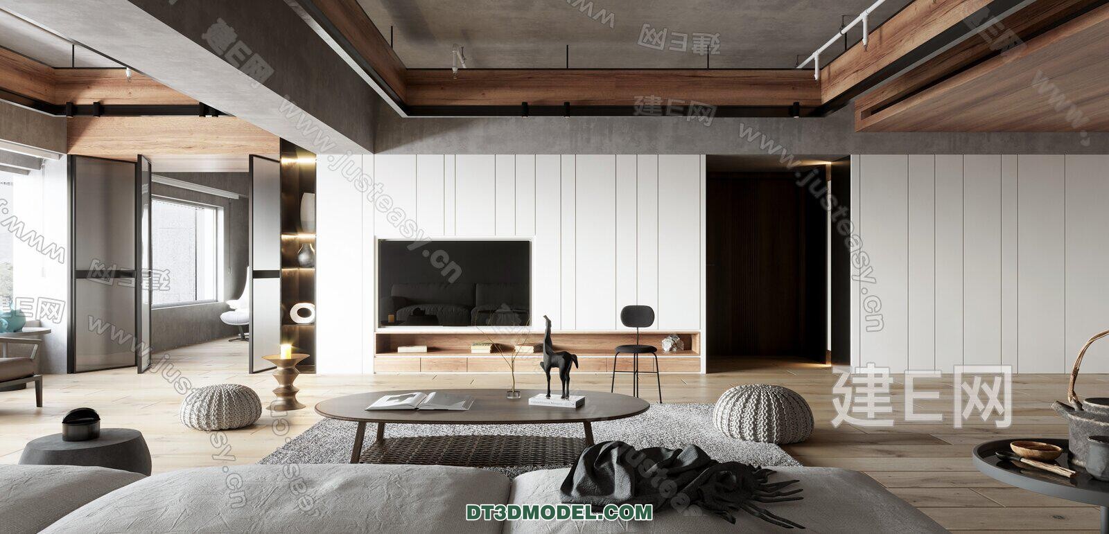 CORONA LIVING ROOM 3D MODELS – 076 - thumbnail 1