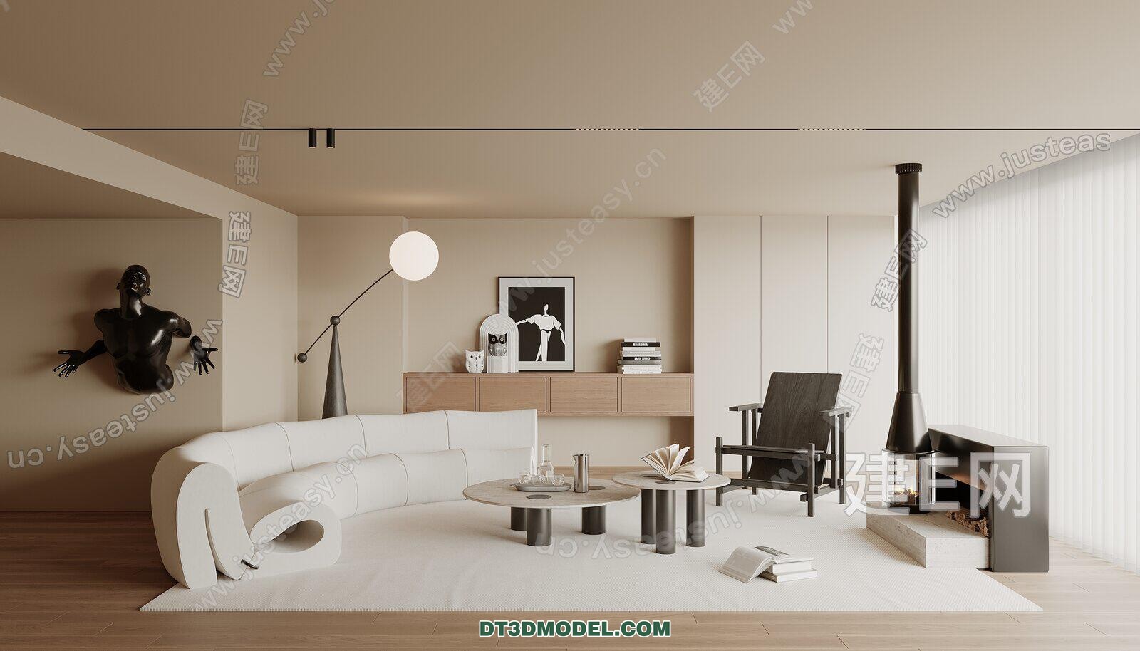 CORONA LIVING ROOM 3D MODELS – 082 - thumbnail 1