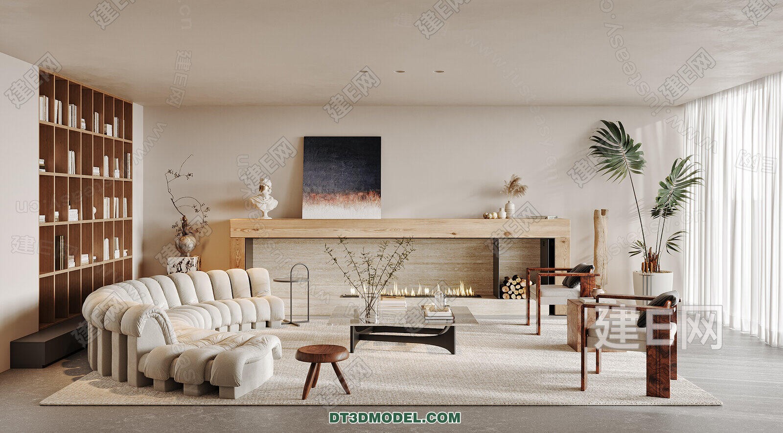 CORONA LIVING ROOM 3D MODELS – 084 - thumbnail 1