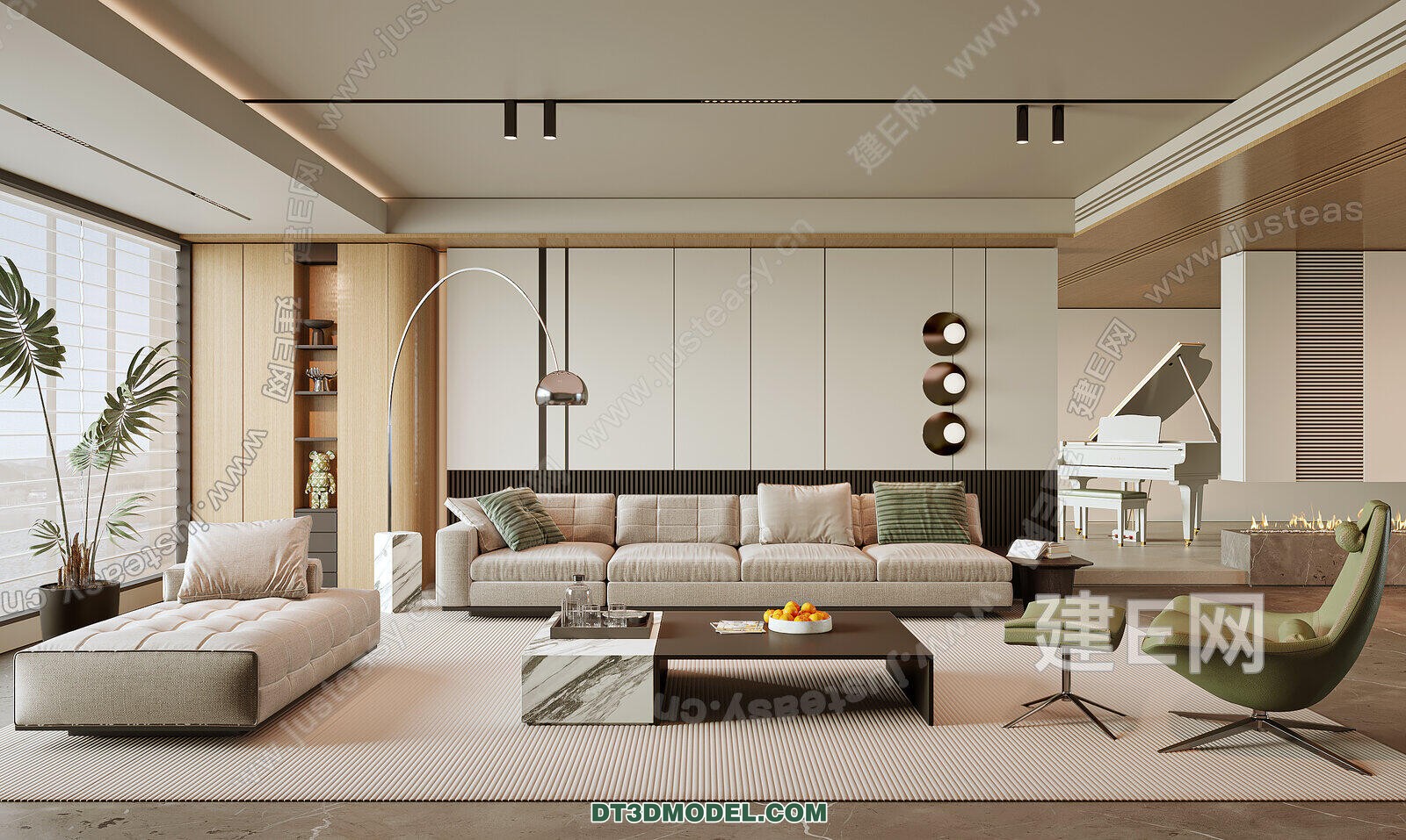 CORONA LIVING ROOM 3D MODELS – 086 - thumbnail 1