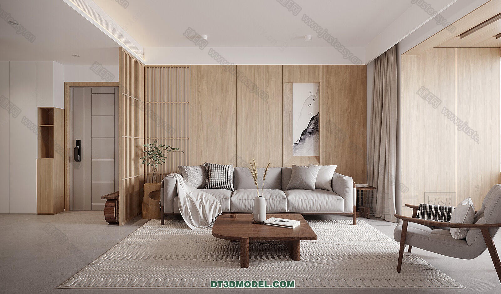 CORONA LIVING ROOM 3D MODELS – 087 - thumbnail 1