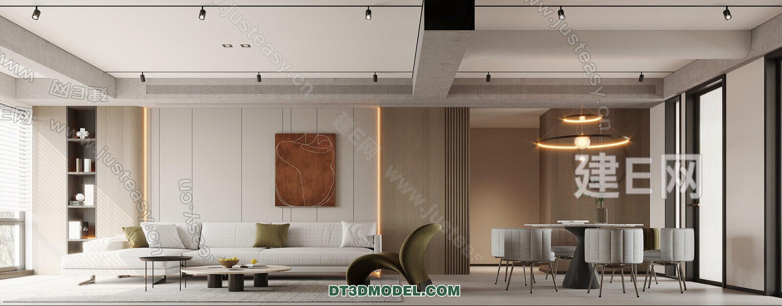 CORONA LIVING ROOM 3D MODELS – 089 - thumbnail 1