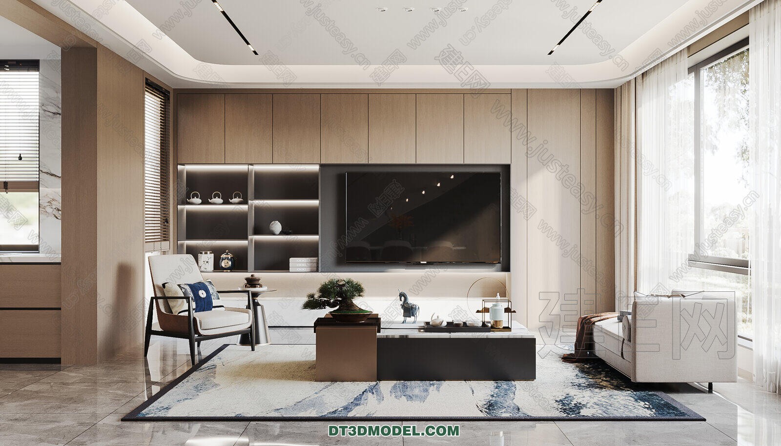 CORONA LIVING ROOM 3D MODELS – 091 - thumbnail 1