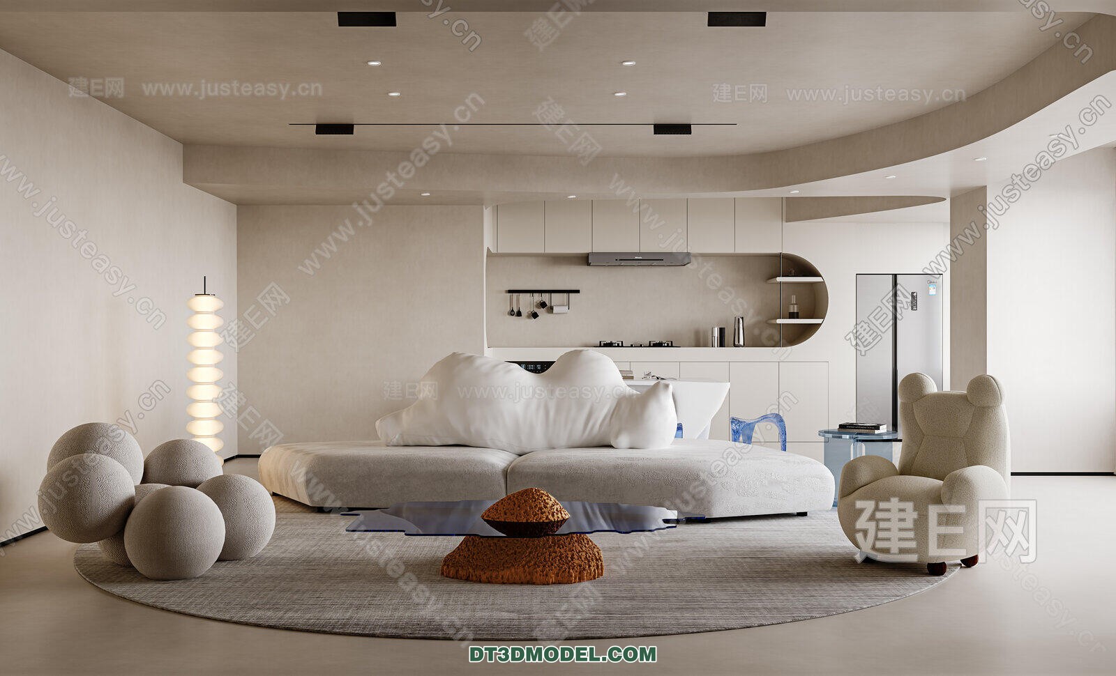 CORONA LIVING ROOM 3D MODELS – 093 - thumbnail 1