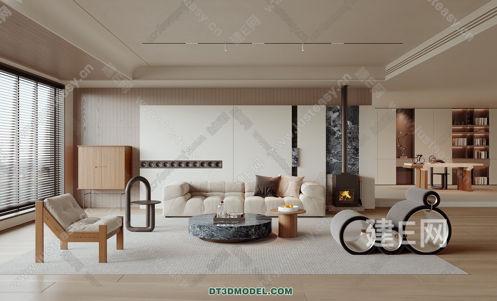 CORONA LIVING ROOM 3D MODELS – 094 - thumbnail 1