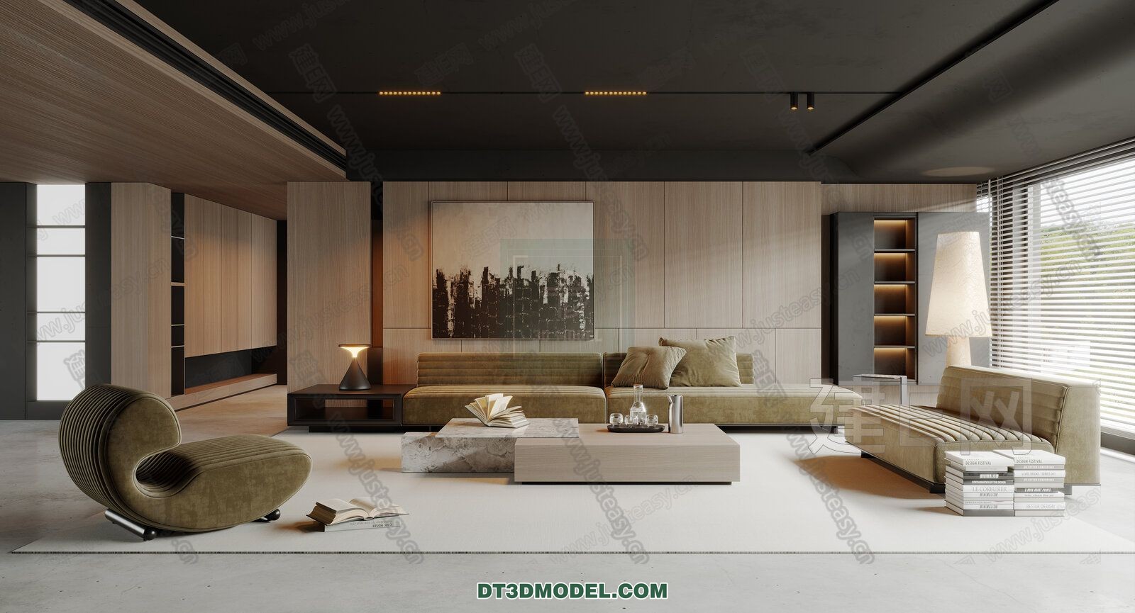 CORONA LIVING ROOM 3D MODELS – 099 - thumbnail 1