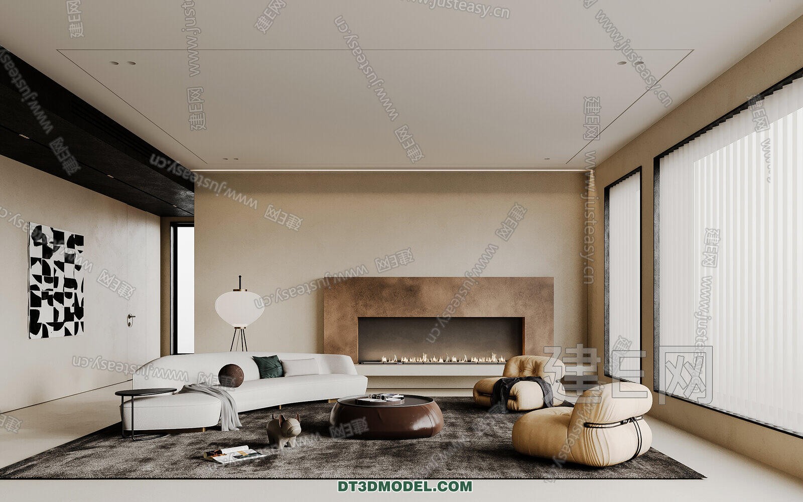 CORONA LIVING ROOM 3D MODELS – 102 - thumbnail 1