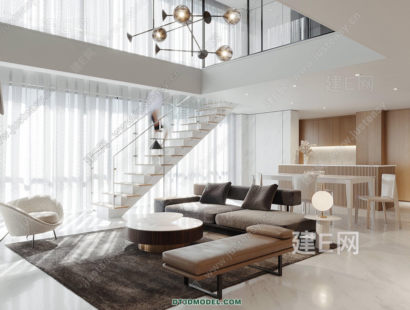 CORONA LIVING ROOM 3D MODELS – 106 - thumbnail 1