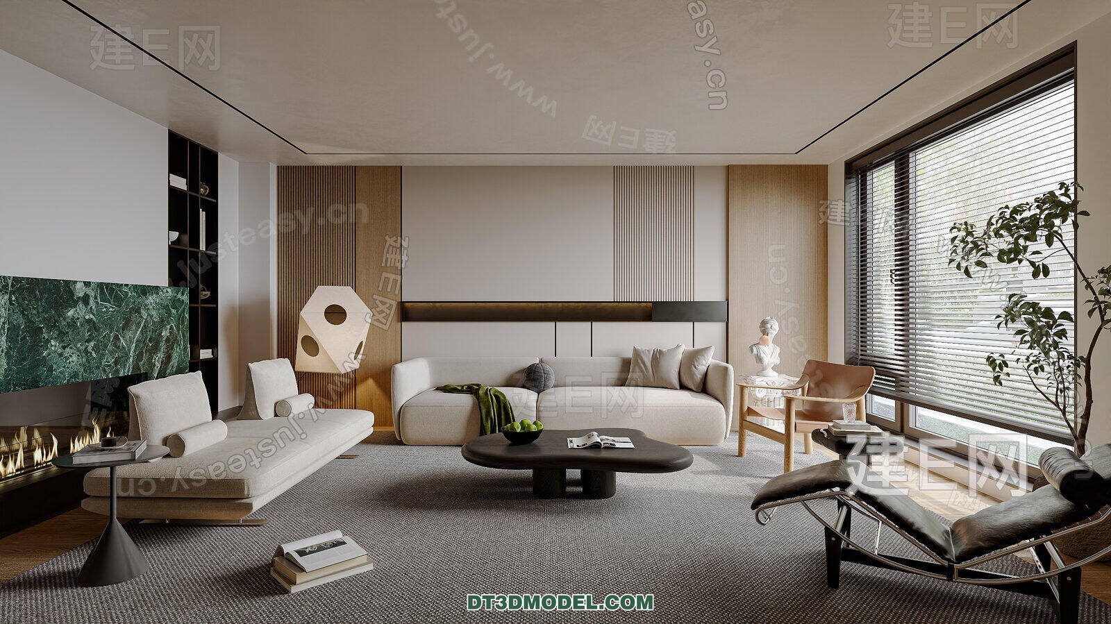 CORONA LIVING ROOM 3D MODELS – 107 - thumbnail 1