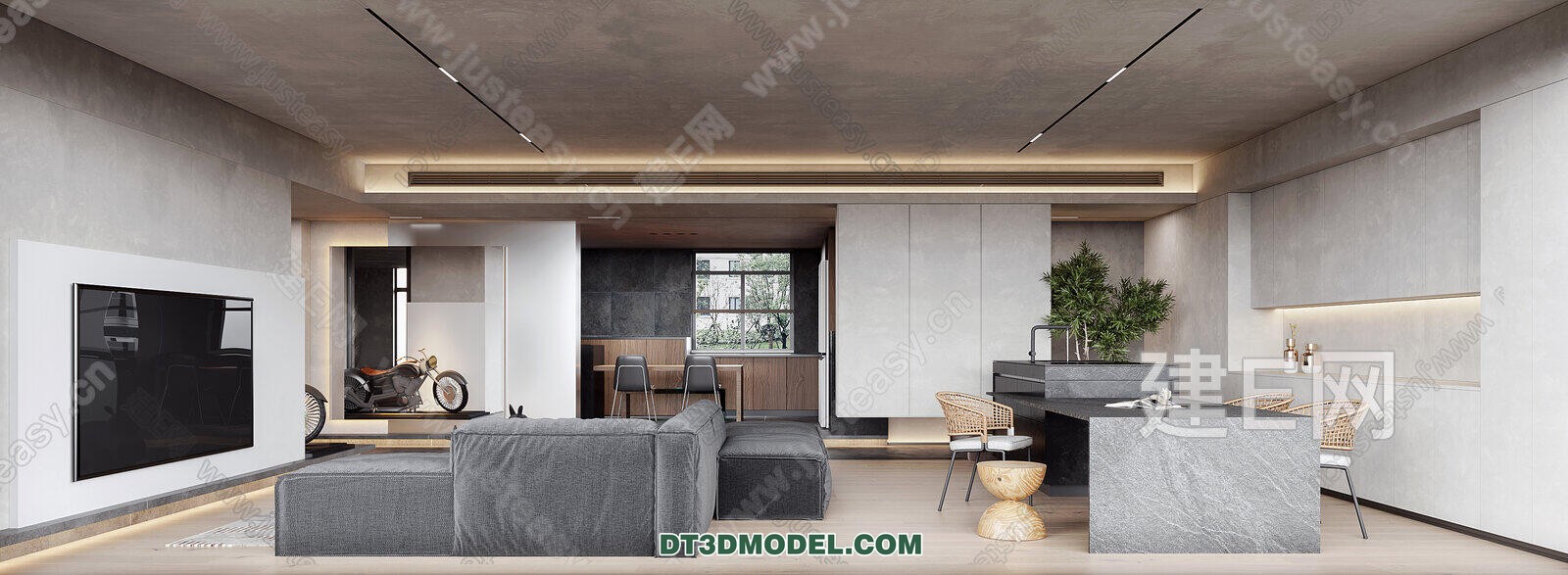 CORONA LIVING ROOM 3D MODELS – 113 - thumbnail 1