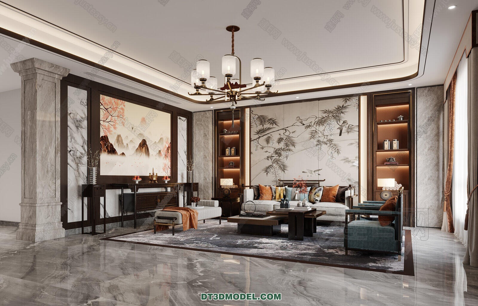 CORONA LIVING ROOM 3D MODELS – 118 - thumbnail 1