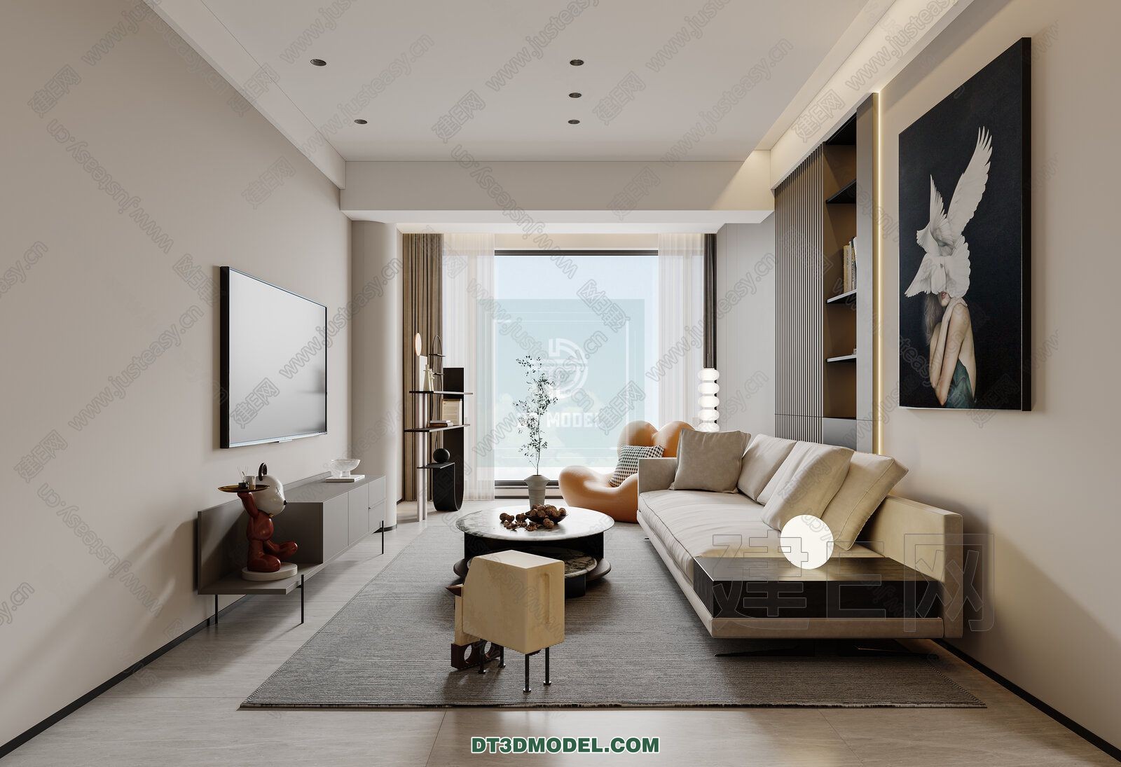 CORONA LIVING ROOM 3D MODELS – 120 - thumbnail 1