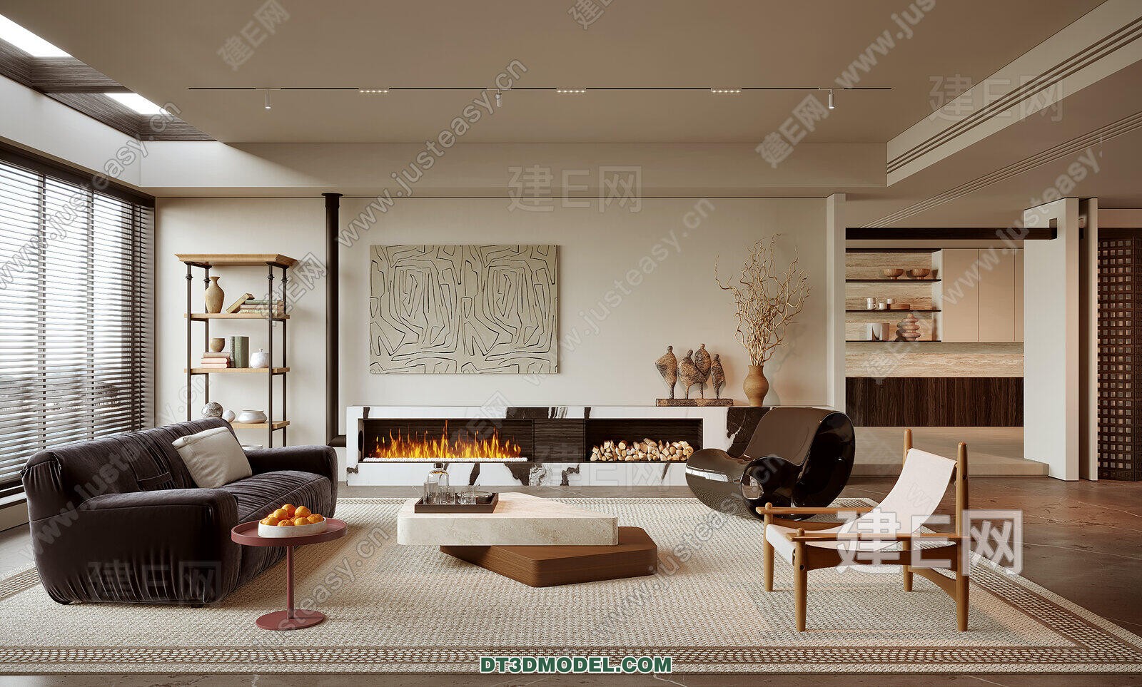 CORONA LIVING ROOM 3D MODELS – 122 - thumbnail 1