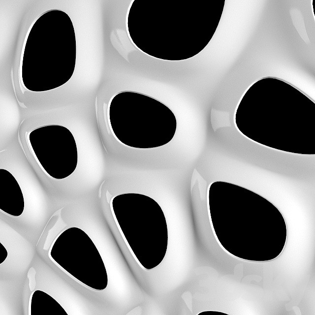 3D Panel Corian Voronoi 3DS Max Model - thumbnail 2