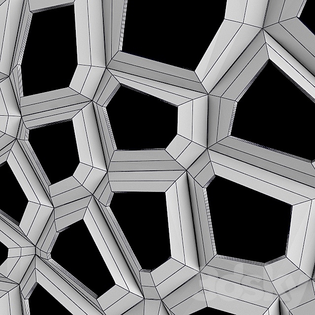 3D Panel Corian Voronoi 3DS Max Model - thumbnail 3