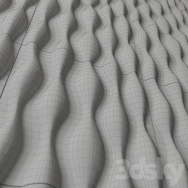 3d panel Drop M-0016 3ds Max - thumbnail 3