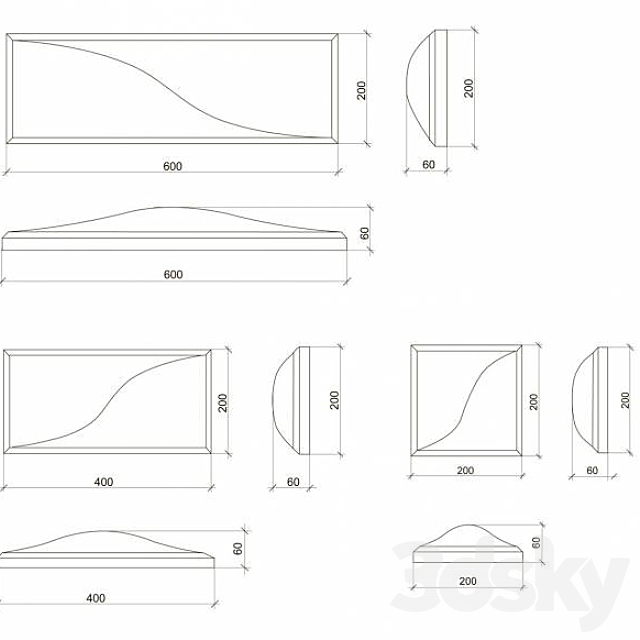 3d panel “stream” 3DSMax File - thumbnail 2