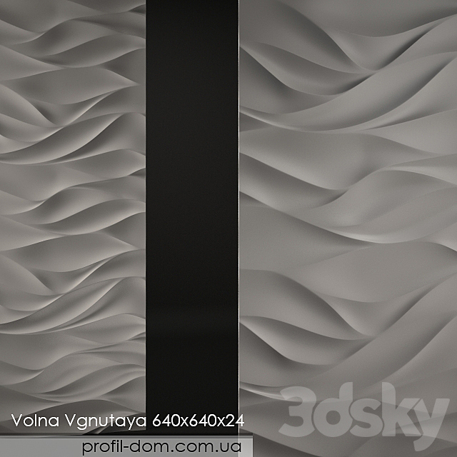 3D Panel Volna Vgnutaya 3ds Max - thumbnail 2