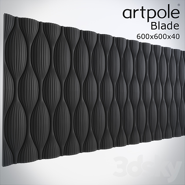 3D wall panel Blade 3ds Max - thumbnail 1