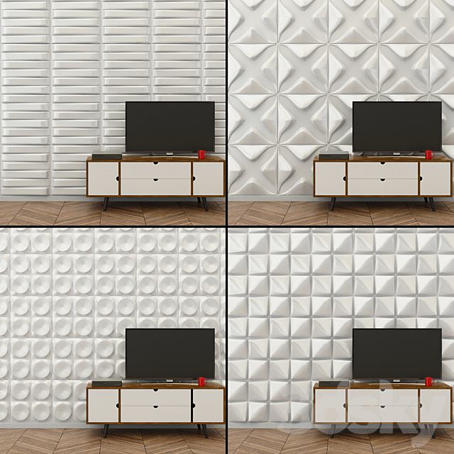 3D Wall Panel Collection Part-2 3DS Max Model - thumbnail 2