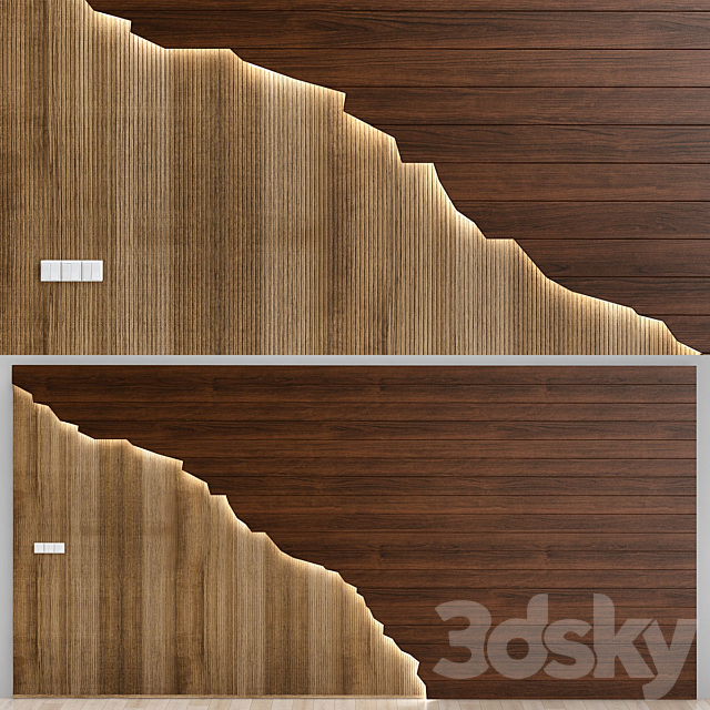 3D Wall Panel №25 3ds Max - thumbnail 1