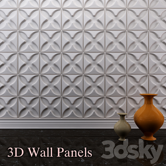 3d wall panels 3ds Max - thumbnail 1