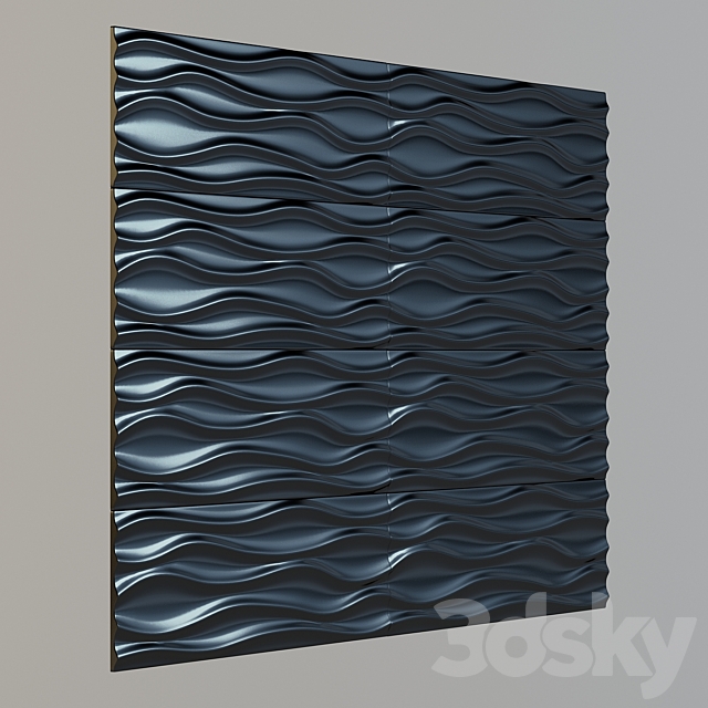 3d wave pattern 3ds Max - thumbnail 2