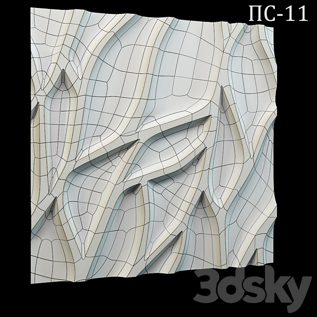 Decorative 3D panel PS-11 3DS Max Model - thumbnail 2