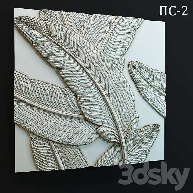 Decorative 3D panel PS-2 3DS Max Model - thumbnail 2