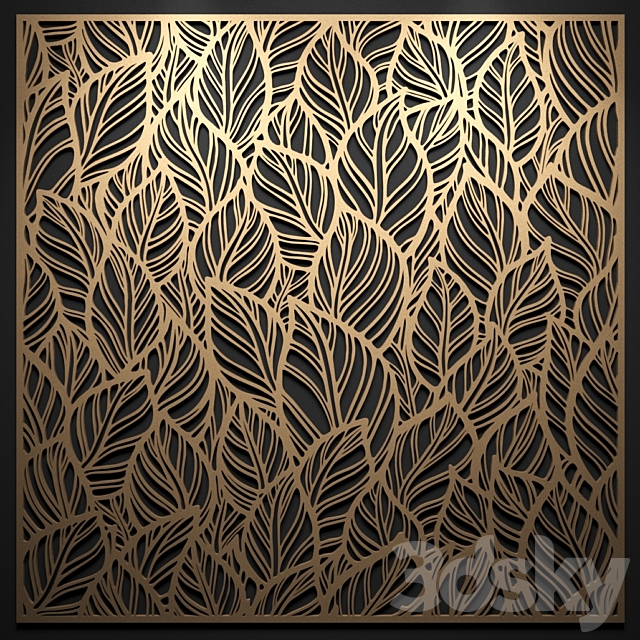 Decorative panel 3ds Max - thumbnail 1